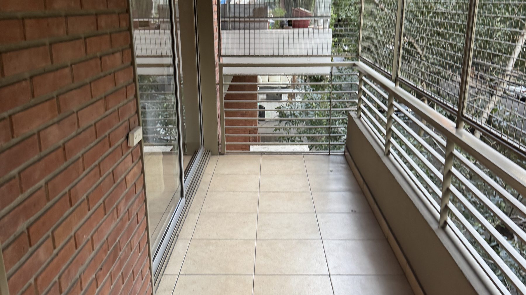 Standing on the balcony