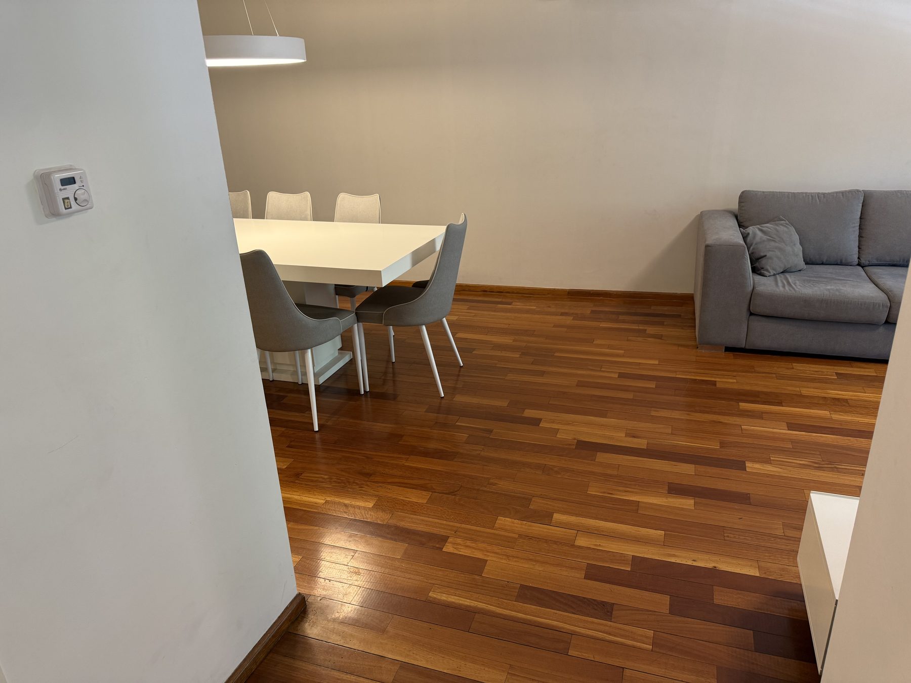 Living and dining from the hallway